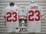 Jerseys Factory Cheap Nike 49ers #23 LaMichael James White Super