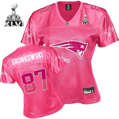 Jerseys Factory Cheap Patriots #87 Rob Gronkowski Pink 2011 Wome