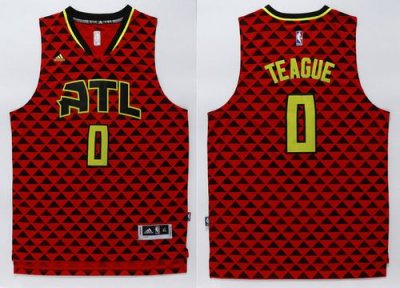 Jerseys Factory Cheap Hawks #0 Jeff Teague Red Swingman Stitched