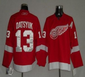 Jerseys Factory Cheap Red Wings #13 Pavel Datsyuk Red Embroidere