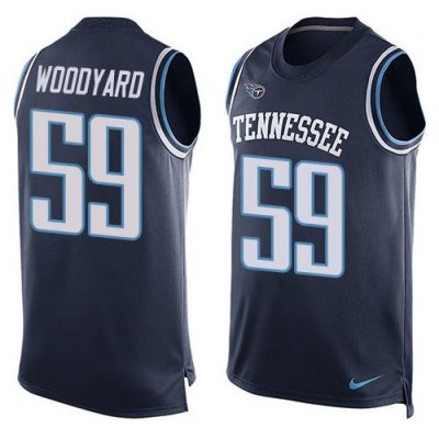 Jerseys Factory Cheap Nike Titans #59 Wesley Woodyard Navy Blue