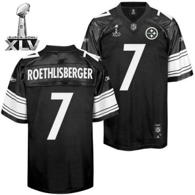 Jerseys Factory Cheap Steelers #7 Ben Roethlisberger Black Shado