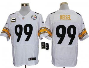 Jerseys Factory Cheap Nike Steelers #99 Brett Keisel White With