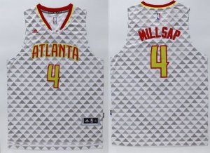 Jerseys Factory Cheap Hawks #4 Paul Millsap White Swingman Stitc