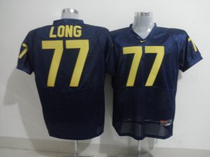 Jerseys Factory Cheap Wolverines #77 Jacke Long Blue Embroidered