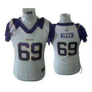 Jerseys Factory Cheap Vikings #69 Jared Allen White Women's Fiel