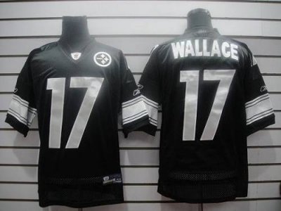 Jerseys Factory Cheap Steelers #17 Mike Wallace Black Shadow Sti