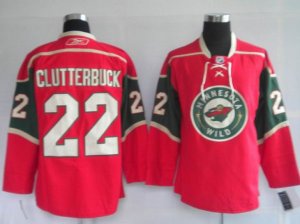Jerseys Factory Cheap Wild #22 Cal Clutterbuck Embroidered Red N Jerseys Factory Cheap Wild #22 Cal Clutterbuck Embroidered Red N