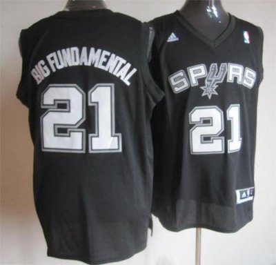 Jerseys Factory Cheap Spurs #21 Tim Duncan Black Big Fundamental