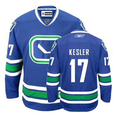 Jerseys Factory Cheap Canucks #17 Ryan Kesler Embroidered Blue T