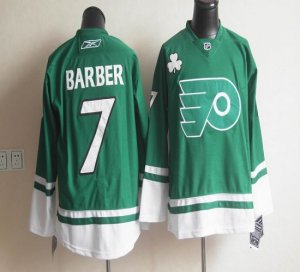 Jerseys Factory Cheap Flyers St Patty's Day #7 Bill Barber Green