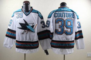Jerseys Factory Cheap Sharks #39 Logan Couture White Embroidered