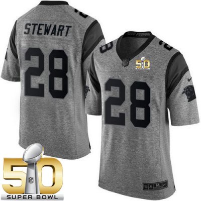 Jerseys Factory Cheap Nike Panthers #28 Jonathan Stewart Gray Su