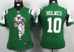 Jerseys Factory Cheap Nike Jets #10 Santonio Holmes Green Team C
