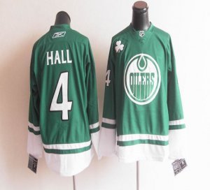 Jerseys Factory Cheap Oilers St Patty's Day #4 Taylor Hall Green