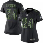 Jerseys Factory Cheap Nike Seahawks #24 Marshawn Lynch Black Imp