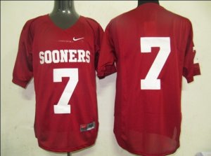 Jerseys Factory Cheap Sooners #7 Red Embroidered NCAA Jersey