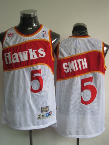 Jerseys Factory Cheap Hawks #5 Josh Smith White Stitched Throwba