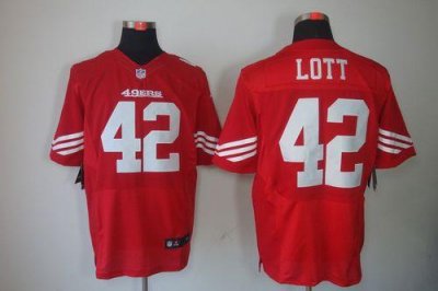 Jerseys Factory Cheap Nike 49ers #42 Ronnie Lott Red Team Color