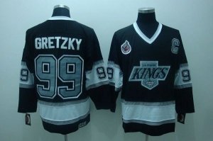 Jerseys Factory Cheap Kings #99 Wayne Gretzky Black CCM Throwbac