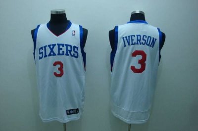 Jerseys Factory Cheap 76ers #3 Allen Iverson Stitched White NBA