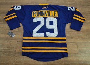 Jerseys Factory Cheap Sabres #29 Jason Pominville Embroidered Li