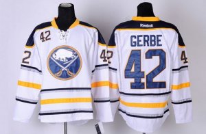 Jerseys Factory Cheap Sabres #42 Nathan Gerbe White Embroidered