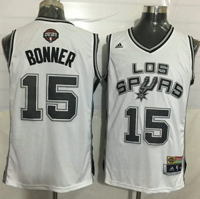 Jerseys Factory Cheap Spurs #15 Matt Bonner White Latin Nights S