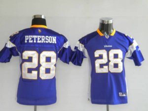Jerseys Factory Cheap Vikings #28 Adrian Peterson Purple Embroid
