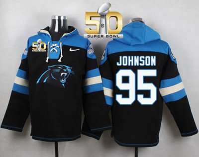 Jerseys Factory Cheap Nike Panthers #95 Charles Johnson Black Su