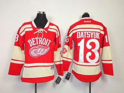 Jerseys Factory Cheap Red Wings #13 Pavel Datsyuk Red 2014 Winte