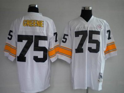 Jerseys Factory Cheap Mitchell & Ness Steelers #75 Joe Greene Wh