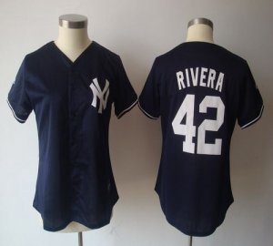 Jerseys Factory Cheap Yankees #42 Mariano Rivera Navy Blue Women