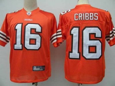 Jerseys Factory Cheap Browns #16 Joshua Cribbs Orange Embroidere