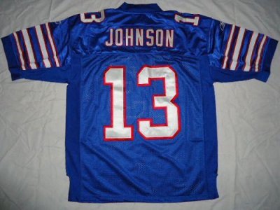 Jerseys Factory Cheap Bills #13 Steve Johnson Baby Blue Stitched
