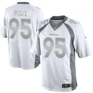 Jerseys Factory Cheap Nike Broncos #95 Derek Wolfe White Men's S