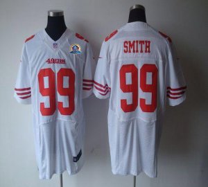 Jerseys Factory Cheap Nike 49ers #99 Aldon Smith White With Hall