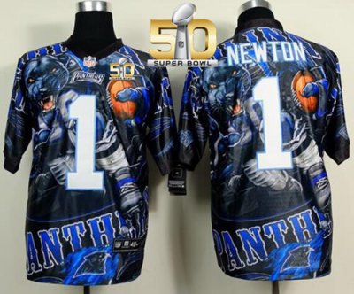 Jerseys Factory Cheap Nike Panthers #1 Cam Newton Team Color Sup