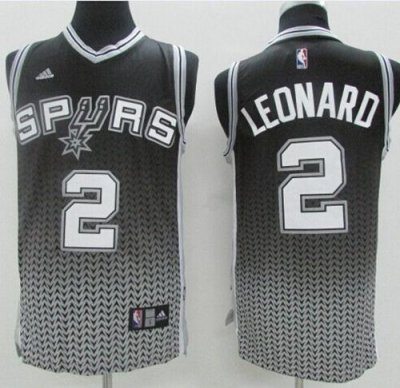 Jerseys Factory Cheap Spurs #2 Kawhi Leonard Black Resonate Fash