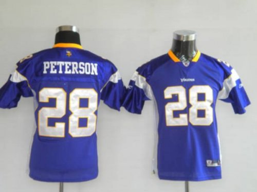Jerseys Factory Cheap Vikings #28 Adrian Peterson Purple Embroid