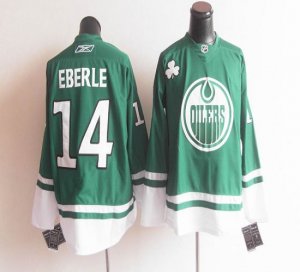 Jerseys Factory Cheap Oilers St Patty's Day #14 Jordan Eberle Gr