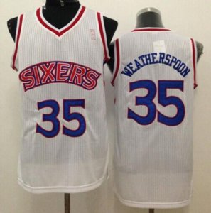 Jerseys Factory Cheap 76ers #35 Clarence Weatherspoon White Thro Jerseys Factory Cheap 76ers #35 Clarence Weatherspoon White Thro