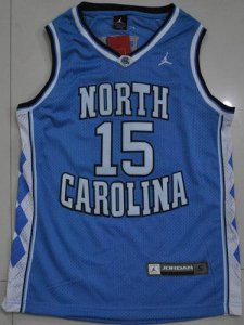 Jerseys Factory Cheap North Carolina #15 Vince Carter Blue Embro