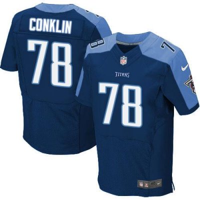 Jerseys Factory Cheap Nike Titans #78 Jack Conklin Navy Blue Alt