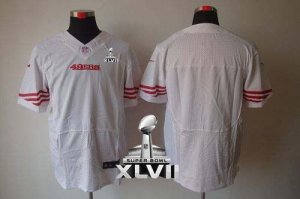 Jerseys Factory Cheap Nike 49ers Blank White Super Bowl XLVII Me