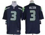 Jerseys Factory Cheap Nike Seahawks #3 Russell Wilson Steel Blue