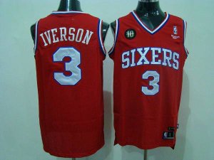 Jerseys Factory Cheap 76ers #3 Allen Iverson Red Reebok 10TH Thr Jerseys Factory Cheap 76ers #3 Allen Iverson Red Reebok 10TH Thr