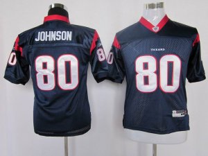 Jerseys Factory Cheap Texans #80 A.Johnson Blue Embroidered Yout