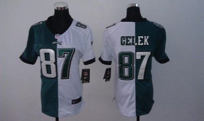 Jerseys Factory Cheap Nike Eagles #87 Brent Celek Green/White Wo