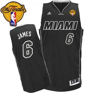 Jerseys Factory Cheap Revolution 30 Heat #6 LeBron James Black/W